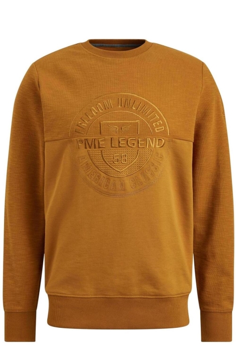 PME legend crewneck slub-look jacquard sweat